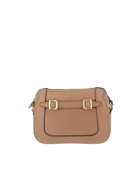 Borsa a tracolla con chiusura con zip The Bridge Gaia, marzapane