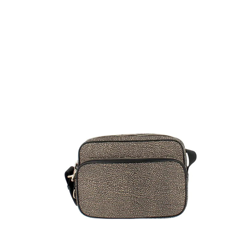 Borbonese crossbody bag in recycled fabric with front...