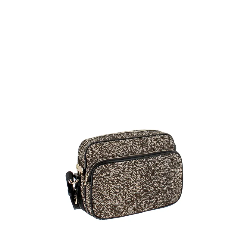 Borsa a tracolla con tasca frontale Borbonese, op... 2