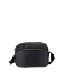 Borsa a tracolla con tasca frontale Borbonese, nera