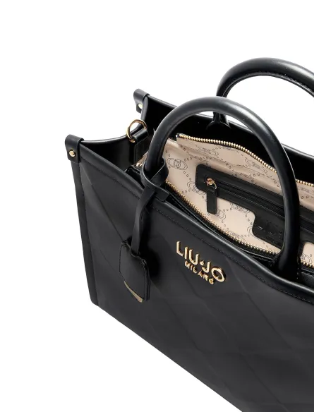 Borsa donna a mano con chiusura con zip Liu Jo, nera