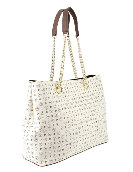 Shopping donna Pollini Heritage avorio-marrone