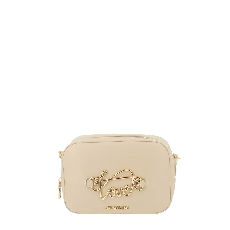 Borsa a tracolla Love Moschino, beige