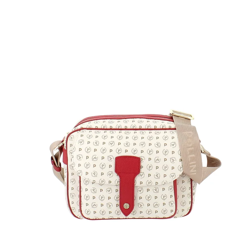 Borsa a tracolla con cerniera Pollini avorio-lacca