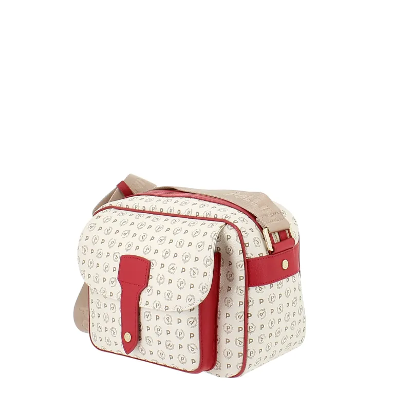 Pollini heritage Shoulder bag ivory-red 2