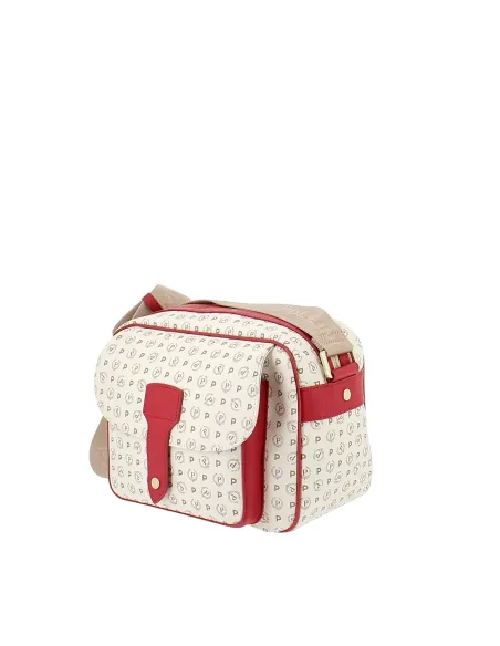 Borsa a tracolla con cerniera Pollini avorio-lacca