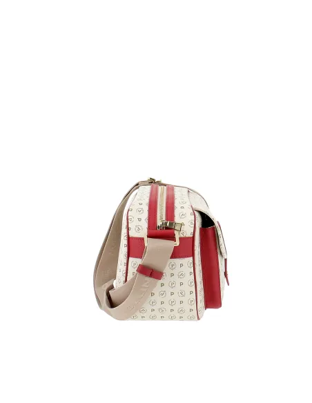 Pollini heritage Shoulder bag ivory-red