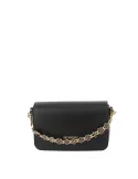 Borsa a tracolla con accessorio in catena Love Moschino, nera