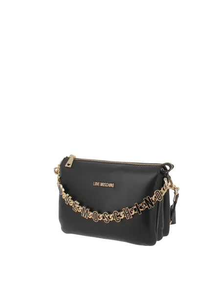 Love Moschino leather shoulder bag, black
