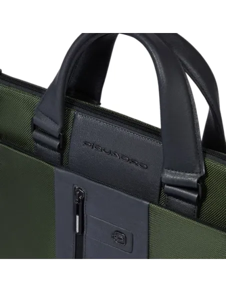 Cartella due manici porta pc espandibile Piquadro Brief2, verde2