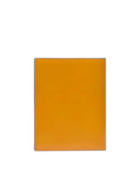 Reisepasshalter aus Leder Piquadro Blue Square, gelb