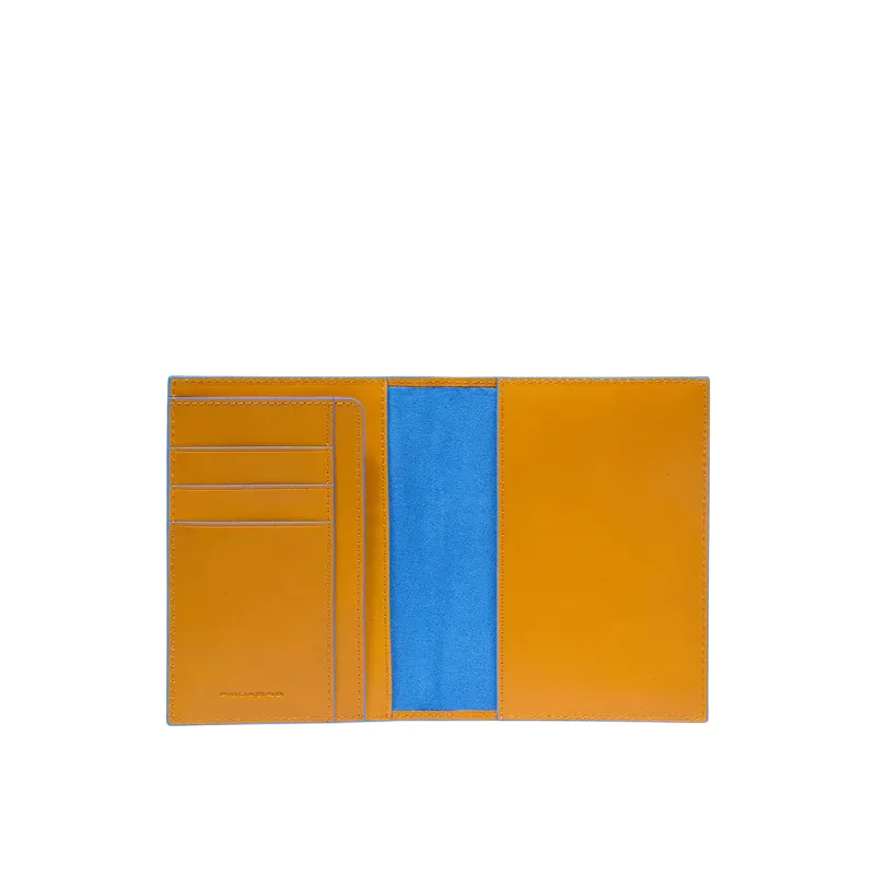 Piquadro Blue Square Passport holder, yellow