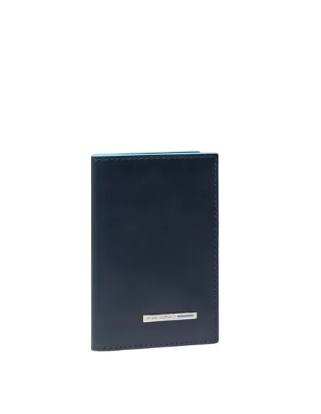 Portafogli uomo sottile con portacarte di credito Piquadro Blue Square, blu