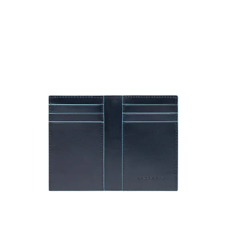 Piquadro Blue Square slim men's wallet with credit card...