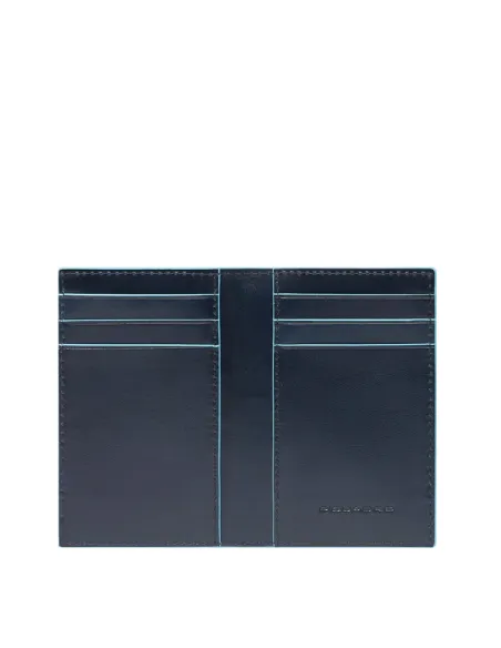 Portafogli uomo sottile con portacarte di credito Piquadro Blue Square, blu