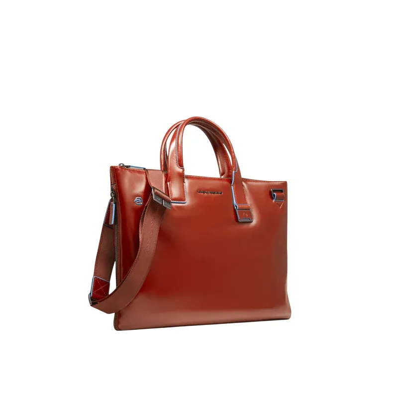 Cartella sottile espandibile Piquadro Blue Square, arancio 2