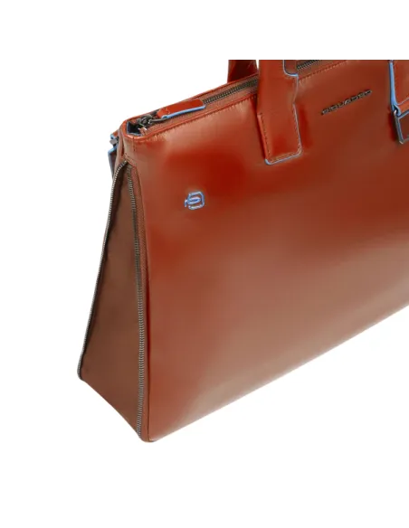 Piquadro Aktentasche 2 Griffe mit Erweiterung, orange