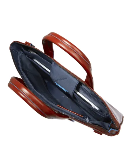 Cartella sottile espandibile Piquadro Blue Square, arancio