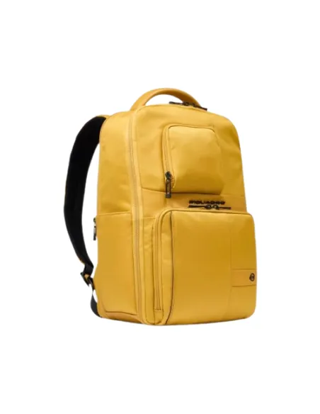 Piquadro Wollem Ryanair-sized travel backpack with laptop compartment 14, yellow