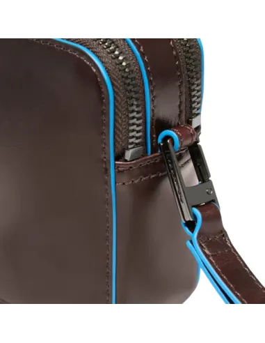 Piquadro leather pouch with two...