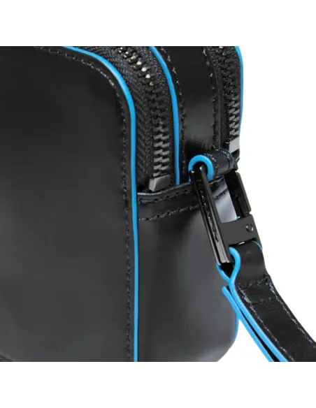 Piquadro leather pouch with two compartments black