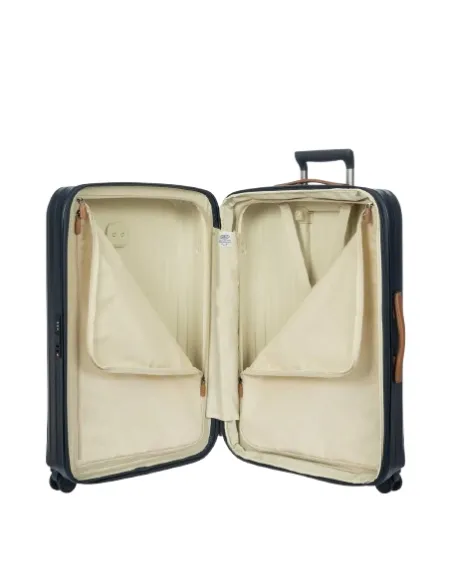 Trolley Grande ultraleggero Bric's Taormina con Espansione, TSA e Porta USB, blu
