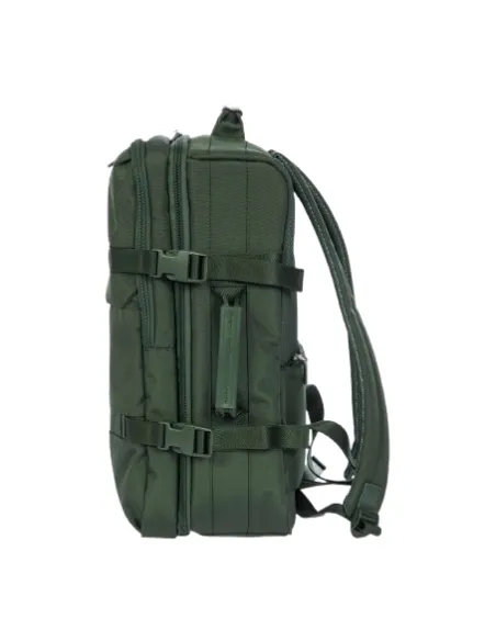 Brics Positano Soft Underseat Travel Backpack in Recycled Fabric, Emerald green