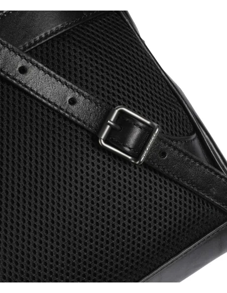 The Bridge Fabio leather laptop backpack, black