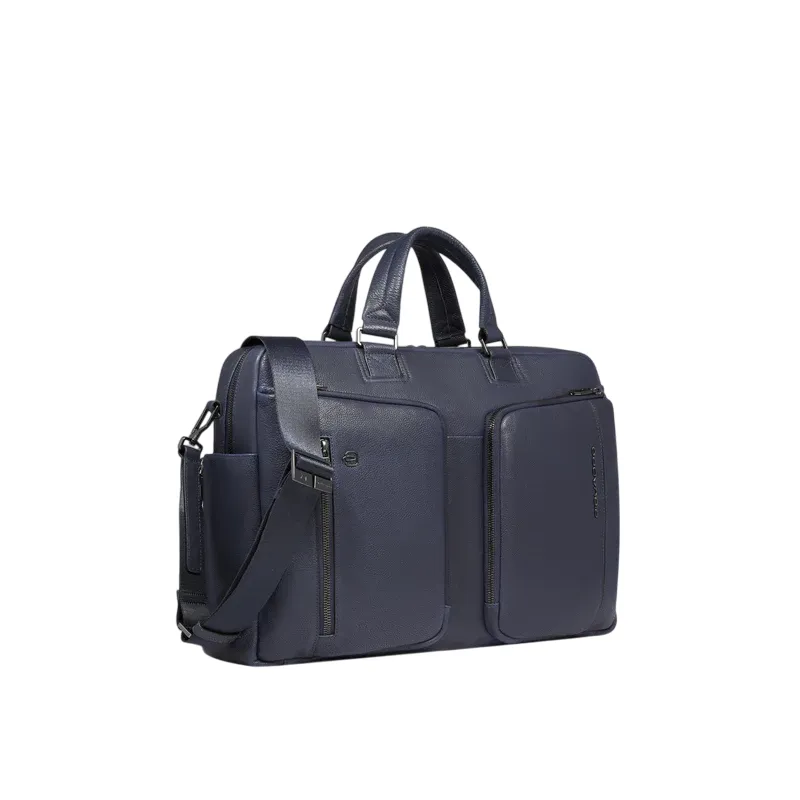 Piquadro Cronus two-handles leather briefcase with one... 2