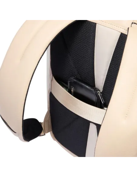 Zaino porta pc da 14 in pelle Piquadro Than, beige