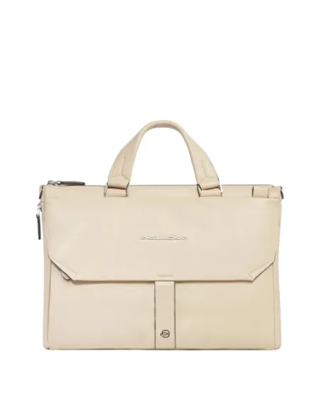 Piquadro Than erweiterbare 14 Computer-Tasche, beige