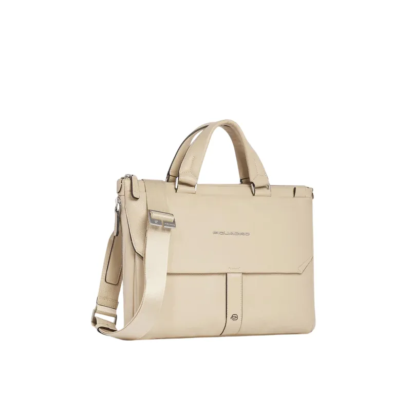Piquadro Than erweiterbare 14 Computer-Tasche, beige 2