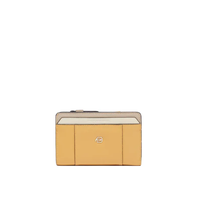 Portafoglio donna medio con zip in pelle Piquadro Circle,...