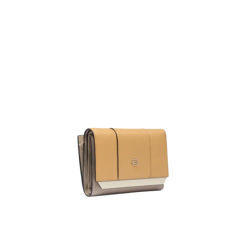 Portafogli donna piccolo Piquadro Circle, giallo-beige 2