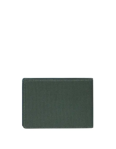 Portafogli uomo completo in tessuto e pelle vegana Piquadro, verde