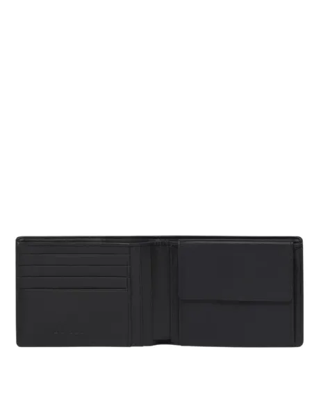 Piquadro PQ-Earth men's wallet with coin purse, black