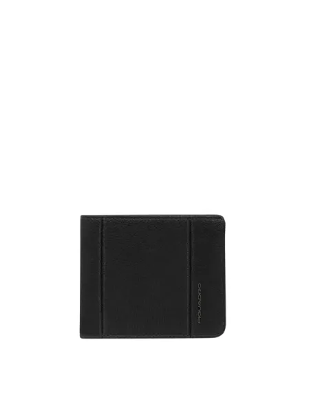 Piquadro Cronus small men's wallet with removable document holder, black