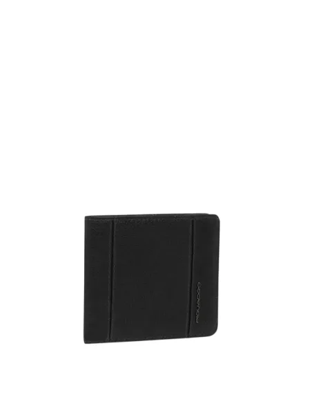 Piquadro Cronus small men's wallet with removable document holder, black
