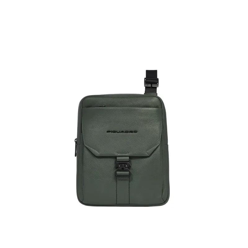 Piquadro Than iPad® man cross body bag, green
