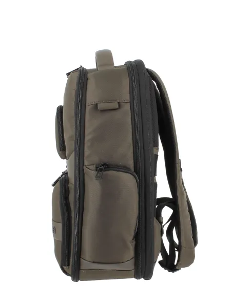 Piquadro Wollem Expandable, laptop and iPad®Pro 12,9" backpack with USB ports, green