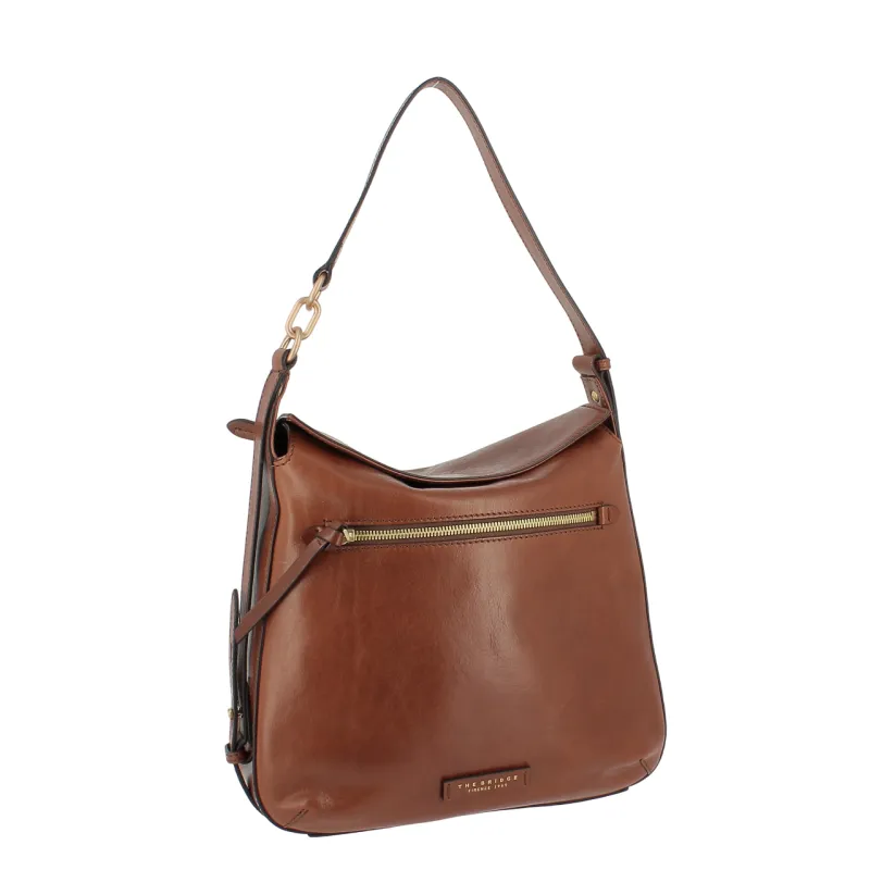 The Bridge Ingrid leather hobo bag, brown 2