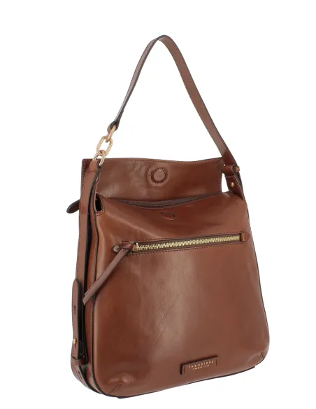Hobo-Tasche aus Leder The Bridge Ingrid, braun