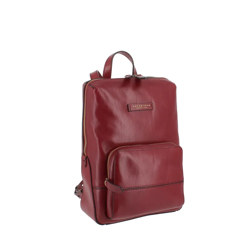 The Bridge Iolanda medium-sized women's backpack, red 2