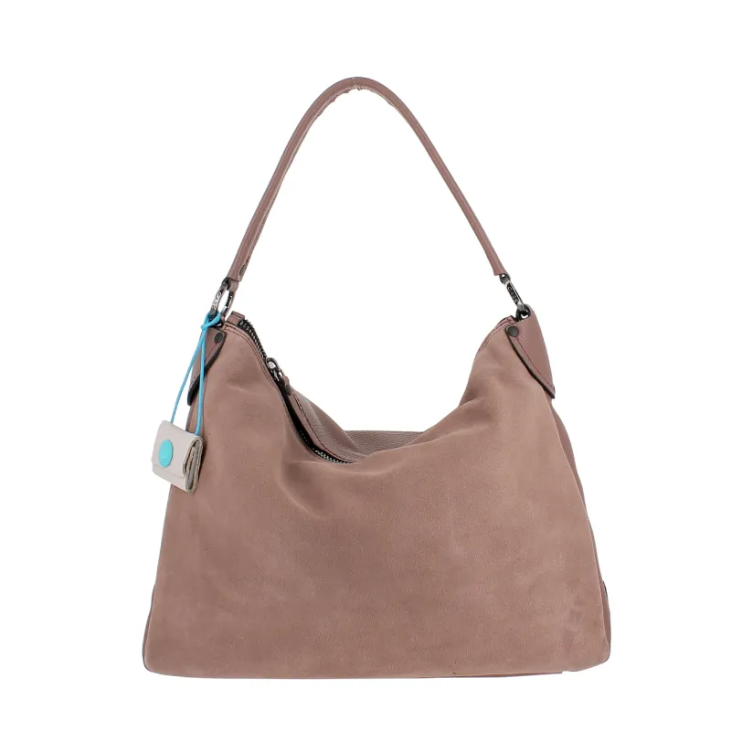 Gabs Calipso TG L women's bag in suede and leather, nude