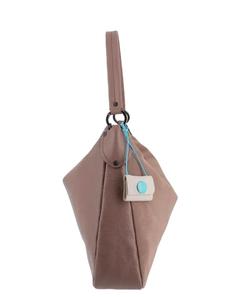 Gabs Calipso TG L women's bag in suede and leather, nude