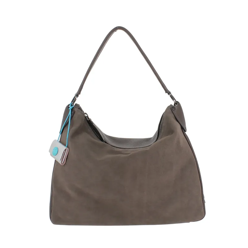 Gabs Calipso TG L women's bag in suede and leather, brown