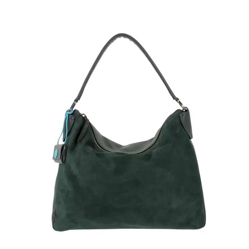 Borsa donna Gabs Calipso TG L in camoscio e pelle, abete