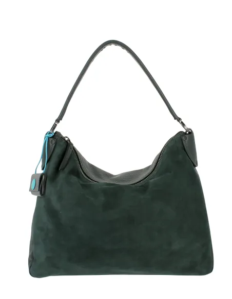 Borsa donna Gabs Calipso TG L in camoscio e pelle, abete