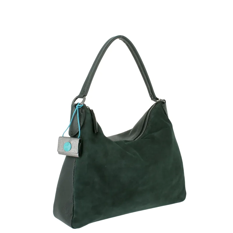 Borsa donna Gabs Calipso TG L in camoscio e pelle, abete 2