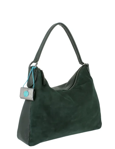 Borsa donna Gabs Calipso TG L in camoscio e pelle, abete